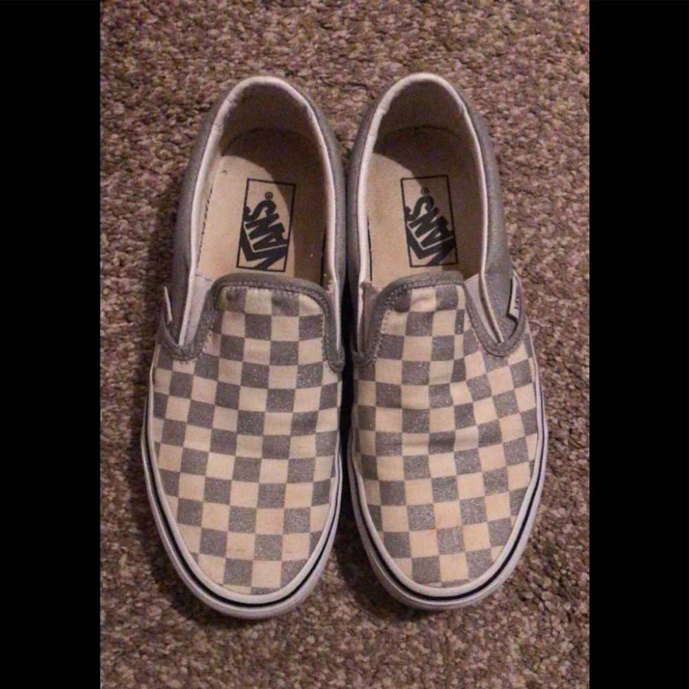Vans silver and white in color size 7/12 very good condition